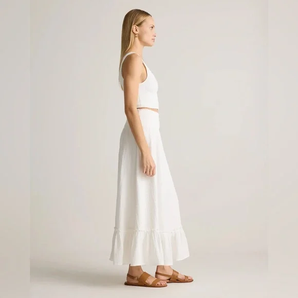 Quince 100% Organic Cotton Gauze Smocked Maxi
Skirt - Picture 5 of 12